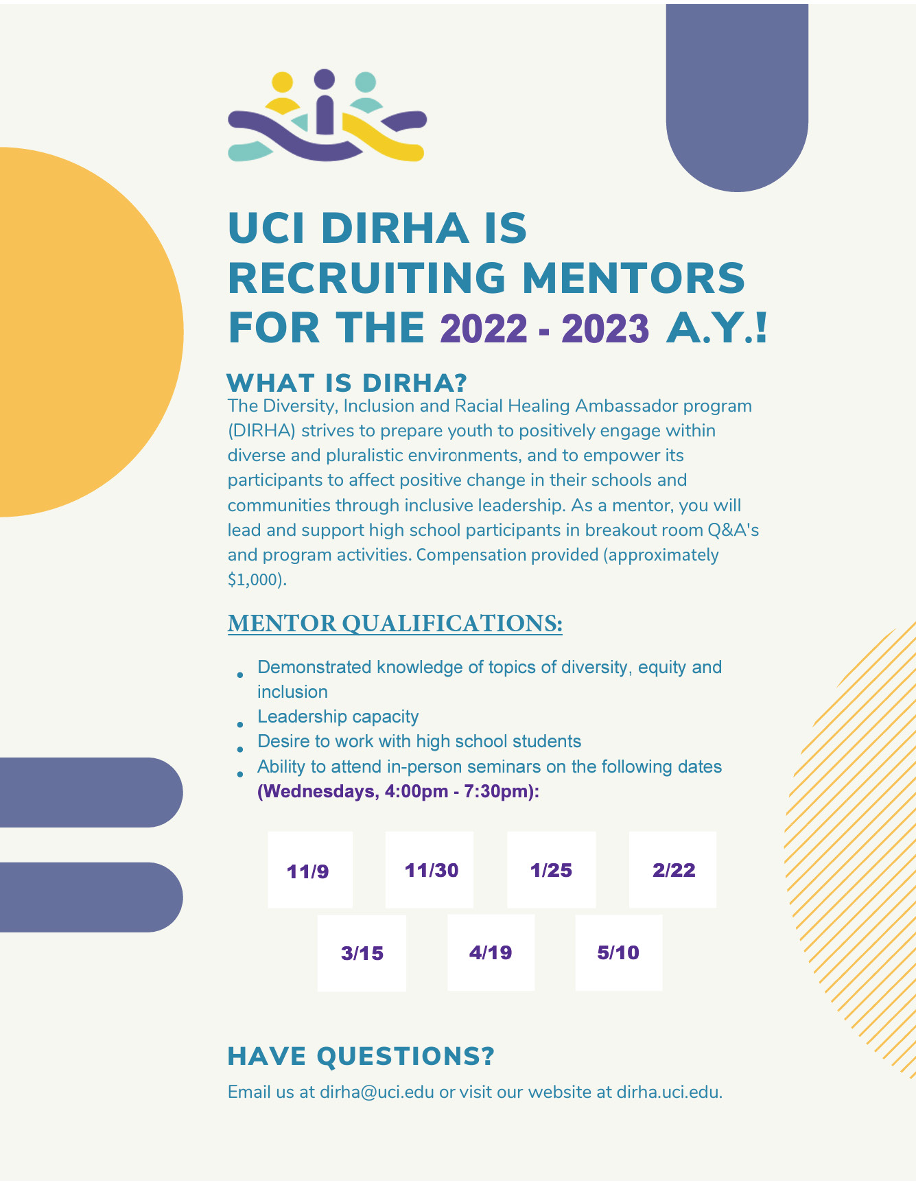 mentor recruitment flyer